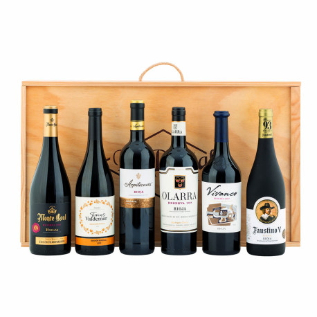 Caja Madera 6 bot. Vino 609