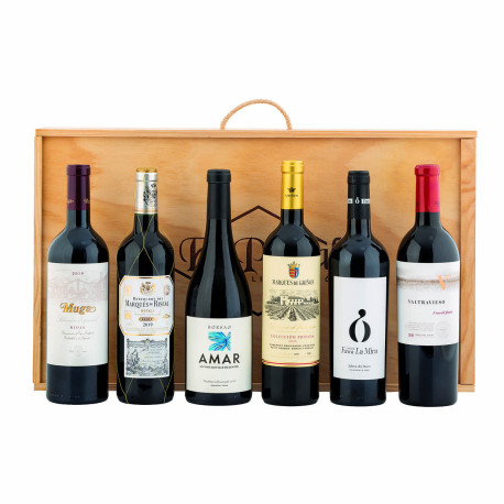 Caja Madera 6 bot. Vino 611